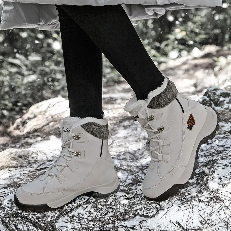 

2020 winter new snow boots gray round head sports artificial wool warm solid color winter low-top cotton shoes extra large 35-46