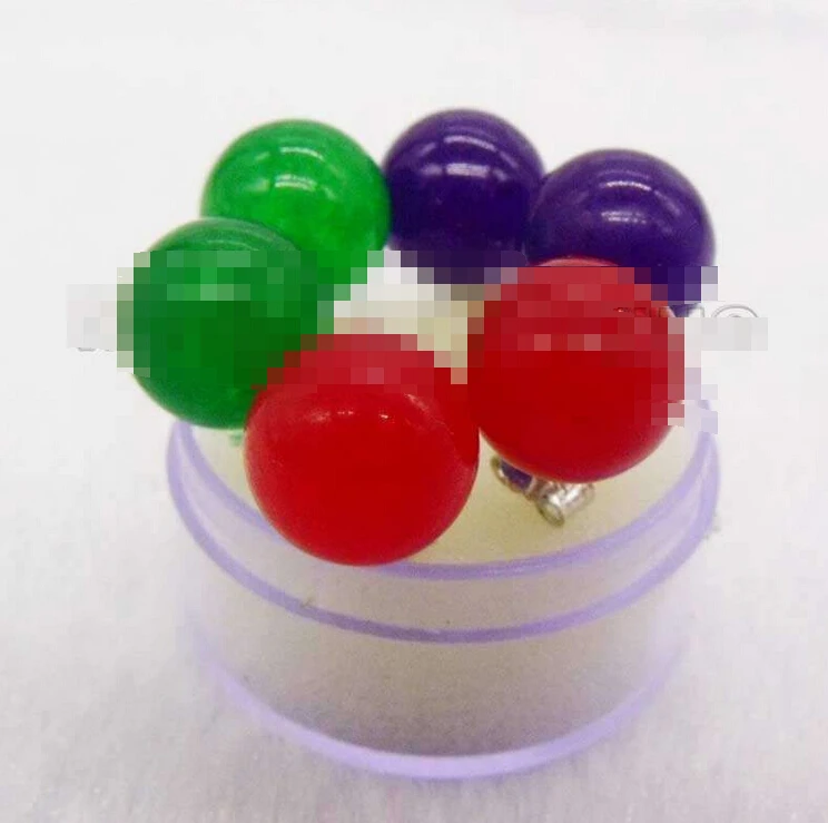 720&gt 10 мм красный/зеленый/Фиолетовый Круглый нефритовый сплав винт задняя