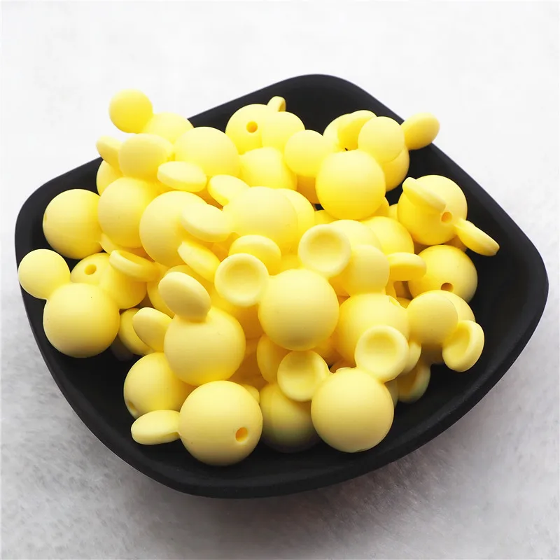 Cream Yellow Chengkai 10 шт. BPA бесплатно силиконовые бабочки Прорезыватель для зубов DIY Детский душ Прорезыватель для зубов Монтессори Сенсорная игрушка животное шарик аксессуары - Цвет: Cream Yellow