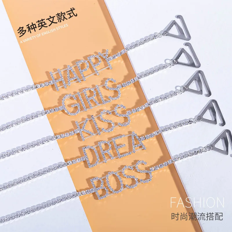 Женский модный регулируемый бюстгальтер с нескользящим ремешком кристаллами