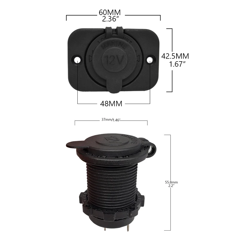 12V Автомобильная розетка мотоцикл Лодка Трактор аксессуар водонепроницаемый