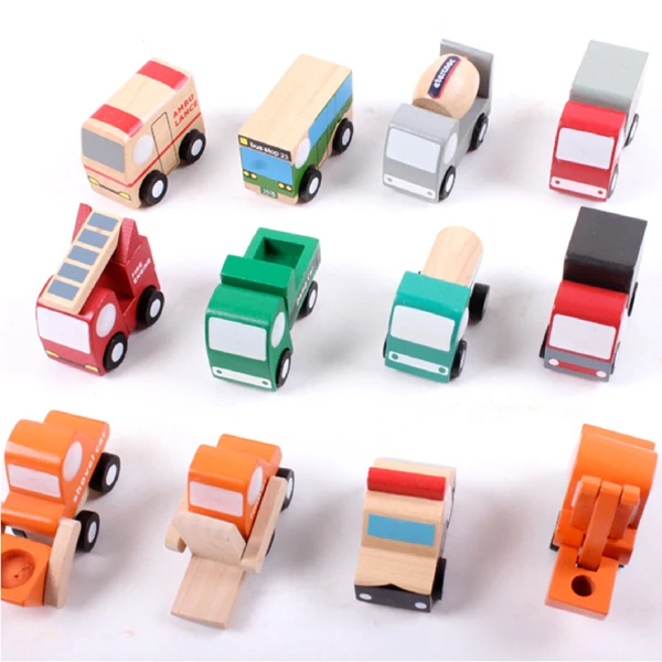 12 шт. деревянная модель автомобиля игрушка Автопогрузчик для скорой помощи