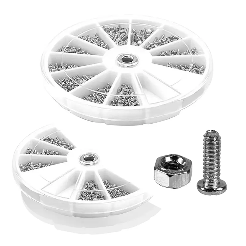 

Stainless Steel Small Screws Nuts Assortment Kit Mini Screw Bolt Screwdriver for Watches Glassess Electronic Product Repair Tool