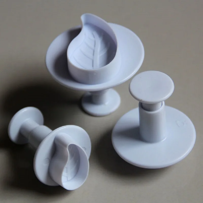 Бесплатная доставка Пластик 3 шт. листья мяты перечной торт вырубки DIY Fondant