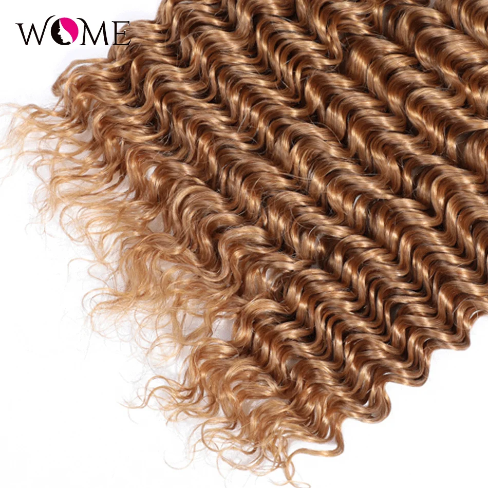 

Deep Wave Bundles Wome Brazilian Hair Sale Remy Human Hair Weave Bundles #1B/#2/#4/#27 Bundles Colored Bundles Fast Shipping