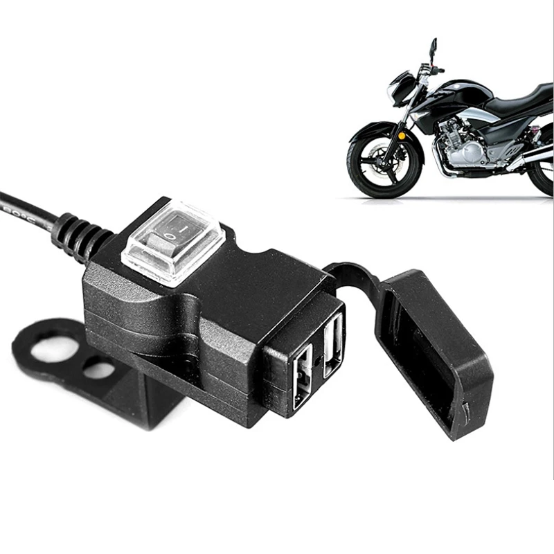 Новый-двойной Usb порт водонепроницаемый мотоцикл руль зарядное устройство