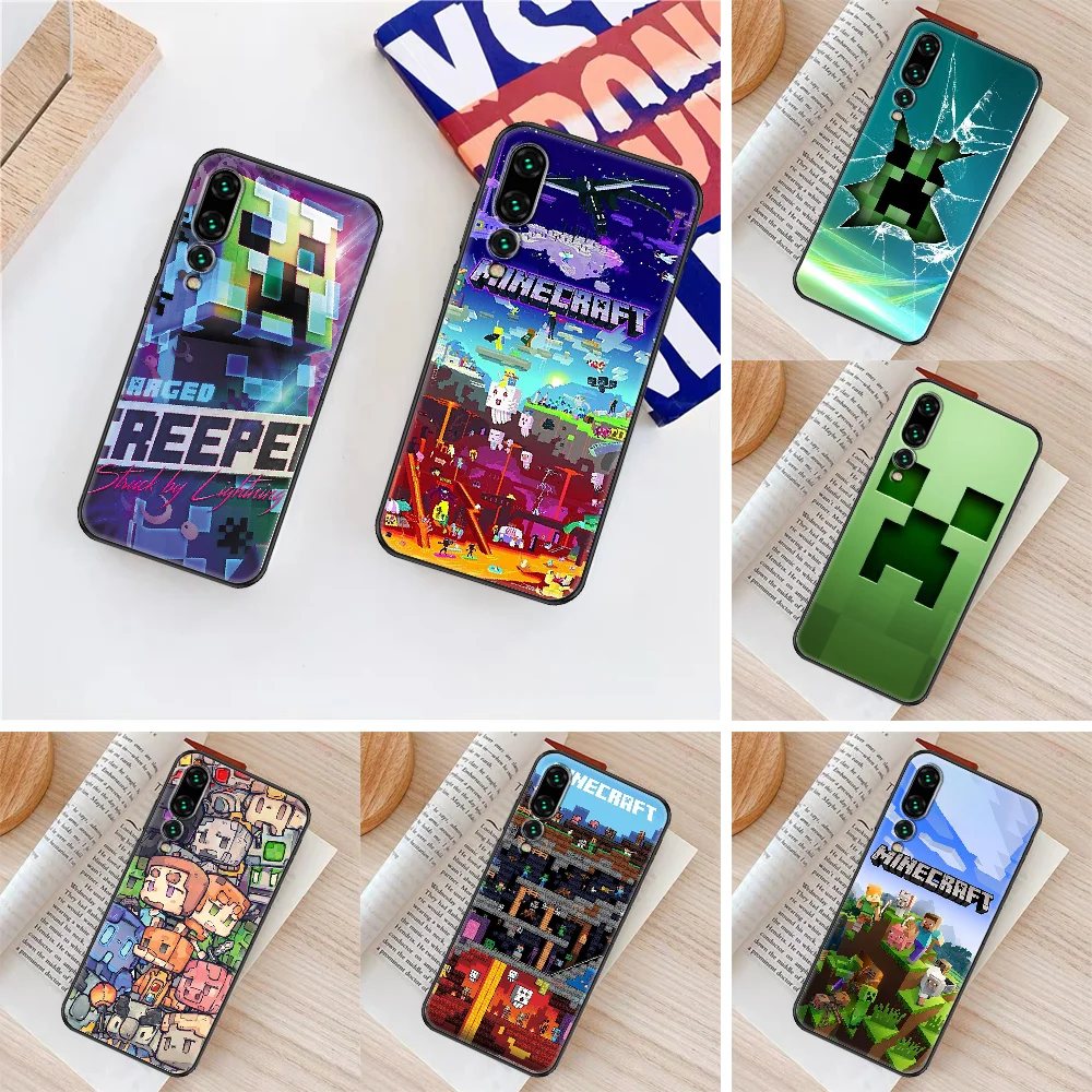 

Mini World Sandbox Game Phone case For Huawei P Mate P10 P20 P30 P40 10 20 Smart Z Pro Lite 2019 black painting hoesjes tpu
