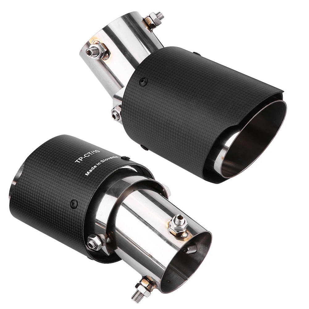 Углеволоконный стиль матовая Регулировка автомобиля выхлопная труба глушитель