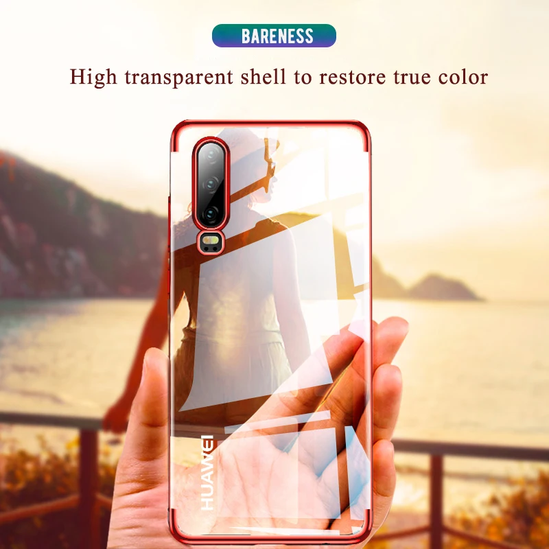 Мягкий чехол 3 в 1 из ТПУ с гальваническим покрытием для Huawei P30 Lite P20 Pro P10 Plus
