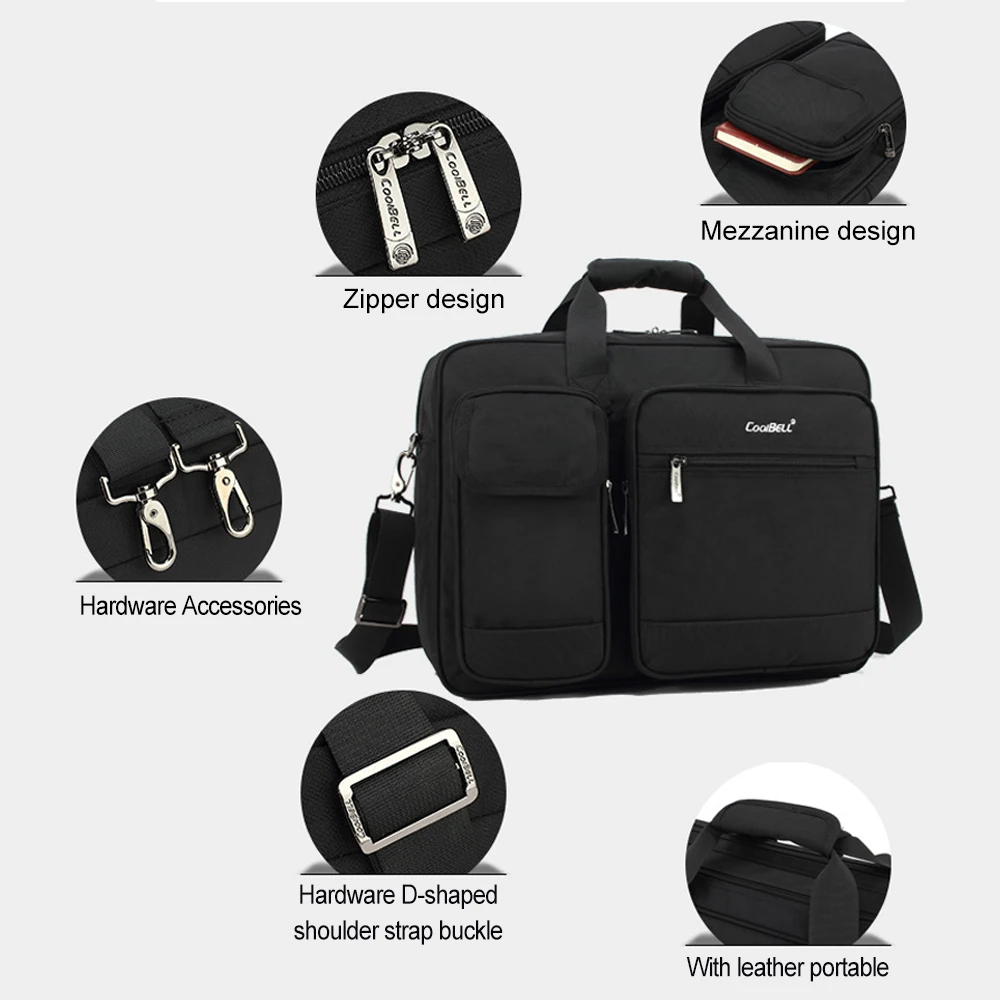 15.6 17‘’ Briefcase Men Waterproof Oxford Handbag Male Large Capacity Laptop Bags Business Office Document Bag Travel bag X698ZC