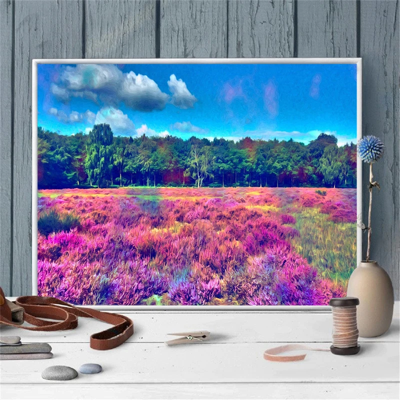 

Diy Diamond Decoration Painting Landscape Dry River Square Diamond Round Diamond Customizable Wall Art Decoration