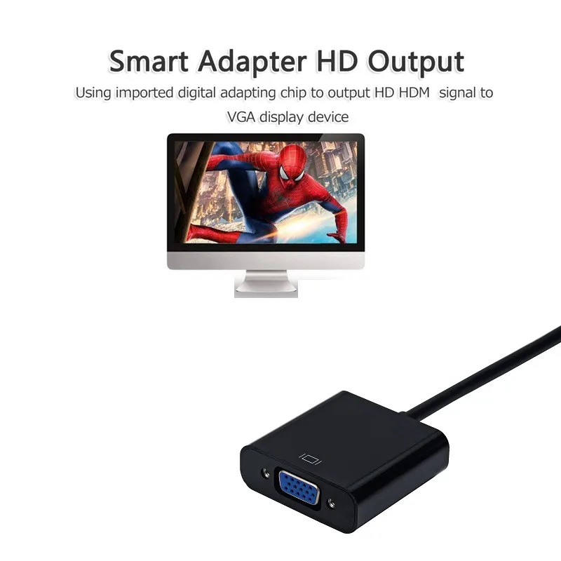 Переходник HDMI (штекер)/VGA (гнездо) HD цифро-аналоговый преобразователь |