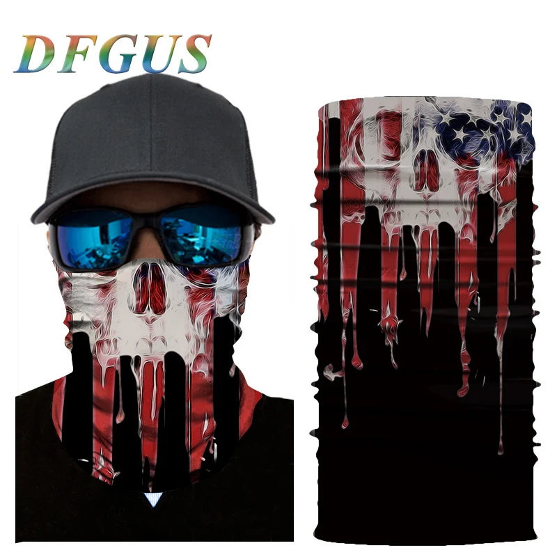 

New Fashion 3D Magic Scarf Seamless Balaclava Neck Ghost Face Mask Skull Skeleton Head Bandana Shield Headband Headwear Bandanas