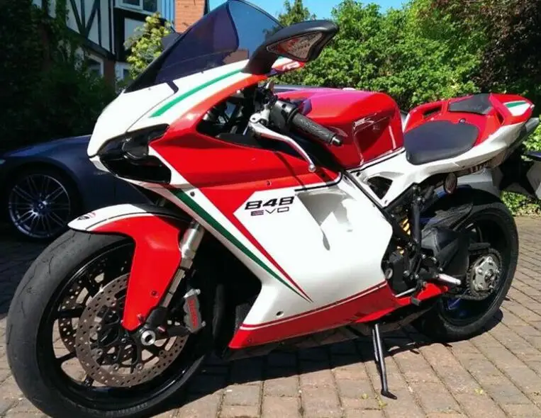 

4 Gifts New ABS Injection Mold Fairings Kit Fit for Ducati 848 evo 1098s 2007 2008 2009 2010 2011 2012 Red White