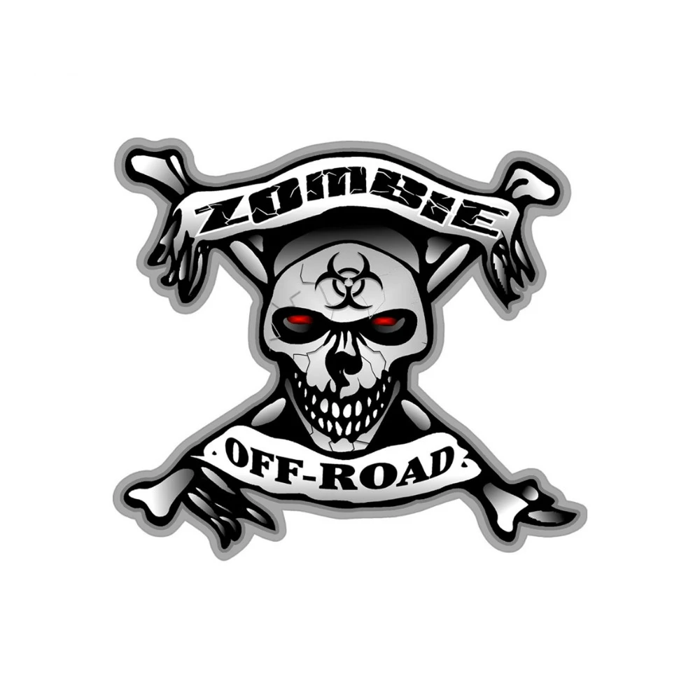 

Personality Car Sticker Zombie Off- Road Skull Bone Bio Hazard Reflective Decal Motorcycle Accessories PVC,16cm*14cm