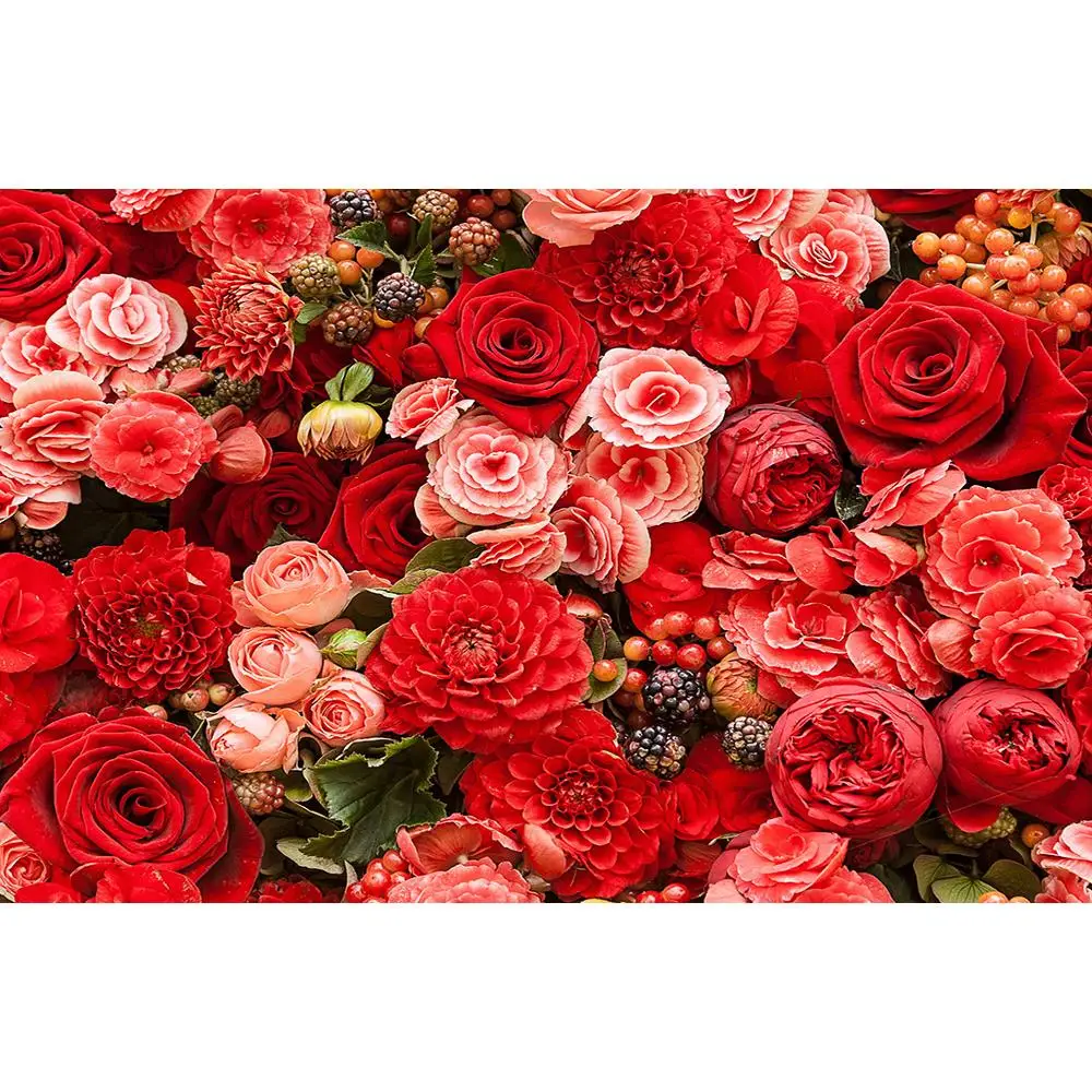 

SHENGYONGBAO Vinyl Custom Photography Backdrops Flower and Wooden Planks Theme Photography Background 200309HK-0019