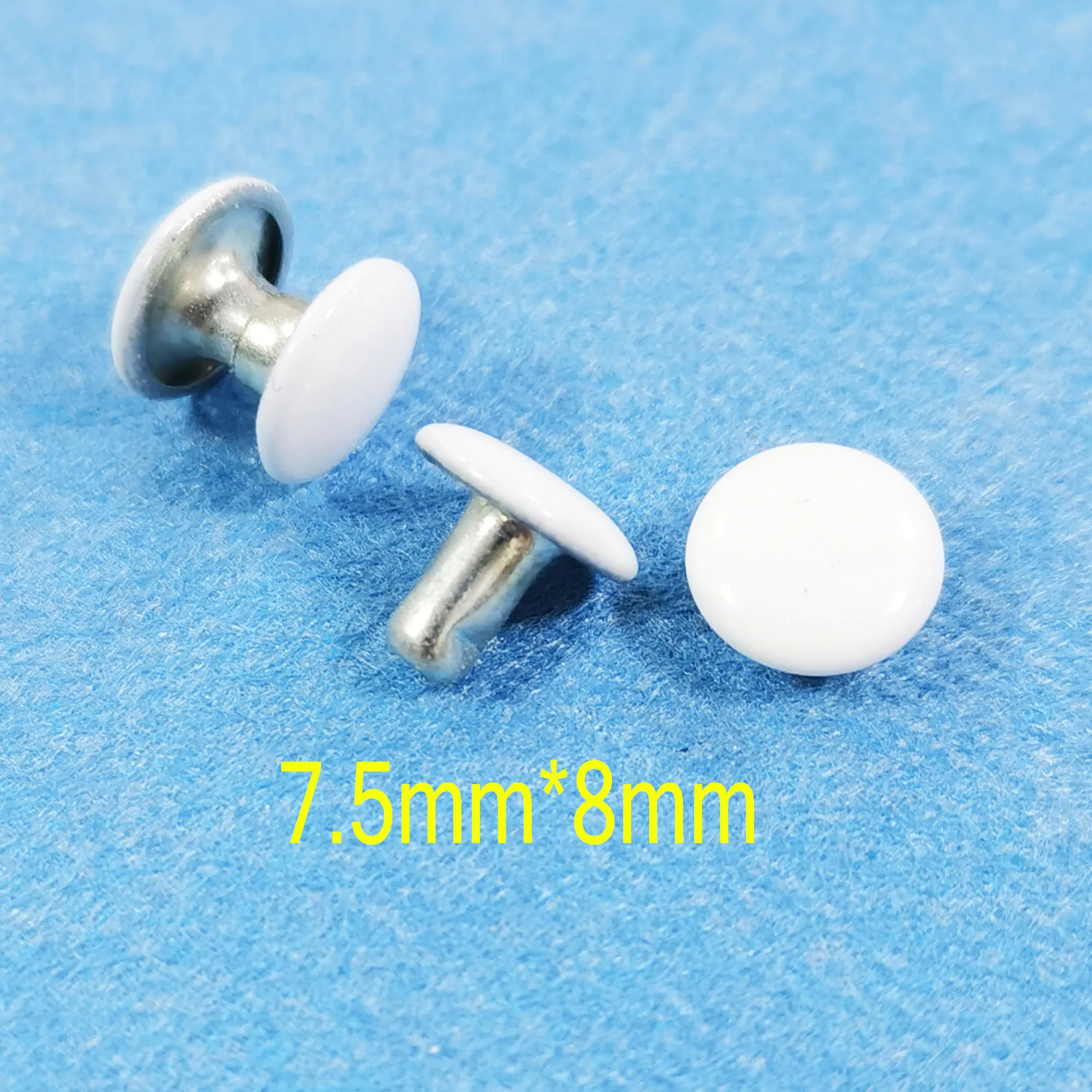 100 комплекты белый двойной Кепки заклепки круглые купольная Кожа ремесло