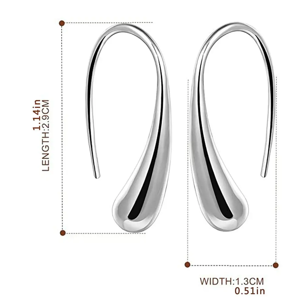 

925 sterling silver alloy new Jewelry High Quality Woman Fashion Earrings Retro Long Tassel water drop easy Pop Hook Earrings