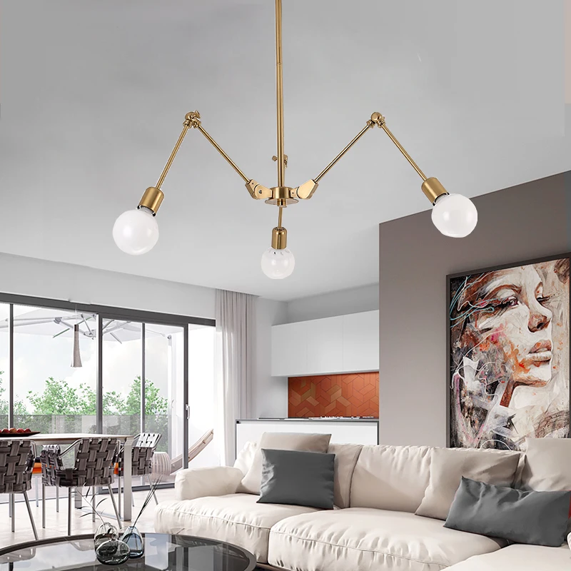 Лофт промышленный Регулируемый Паук подвесной светильник Ретро творческая