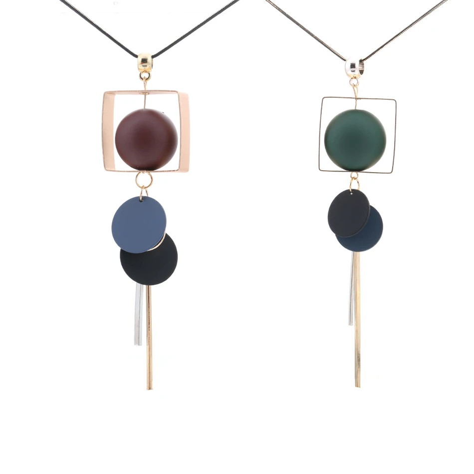 Женское Ожерелье Match Right длинное ожерелье для свитера & из деревянных бусин