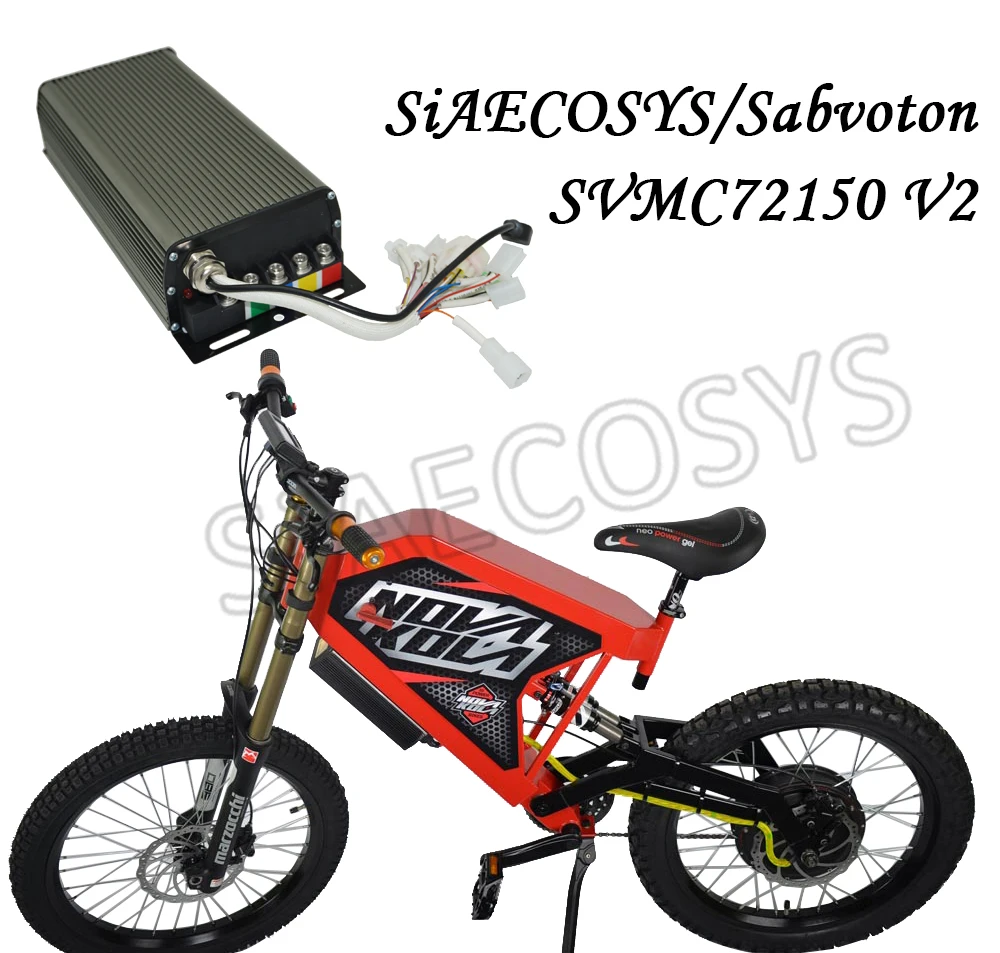 Контроллер Sabvoton SVMC72150 V2 для электродвигателя велосипеда 3000 Вт 72 в 150 А с