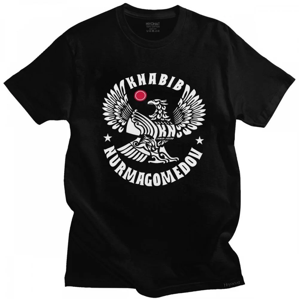 

Streetwear Men's The Dagestani Eagle T-shirt Short Sleeve Cotton Tshirt Khabib Nurmagomedov T Shirt Loose Fit Tee Tops Apparel