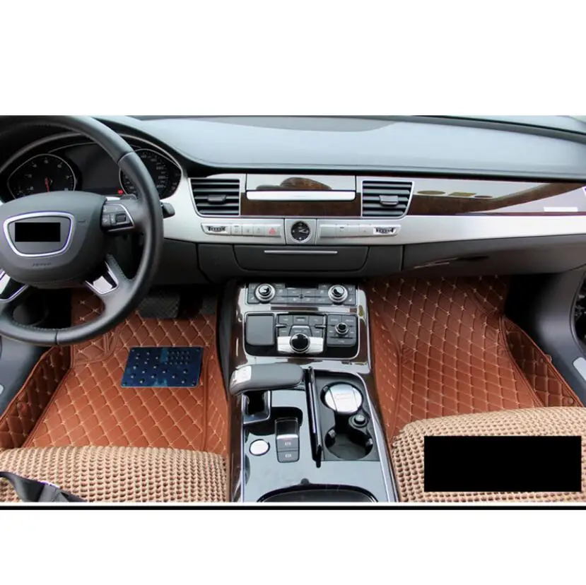 

Автомобильный коврик из волоконной кожи, для audi a8 2011, 2012, 2013, 2014, 2015, 2016, 2017, d4, d3, d2, стильный