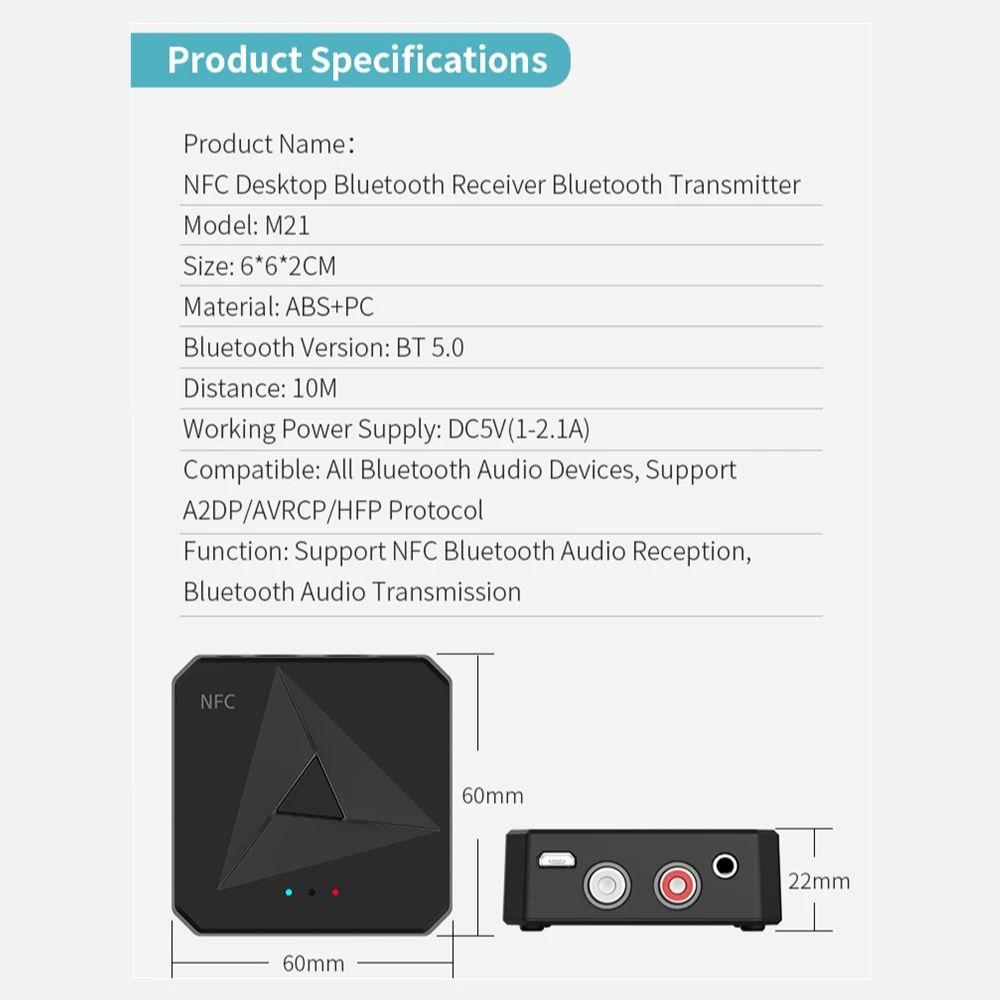 Bluetooth-приемник 5 0 передатчик 3 мм A2DP/AVRCP Музыкальный беспроводной аудиоадаптер