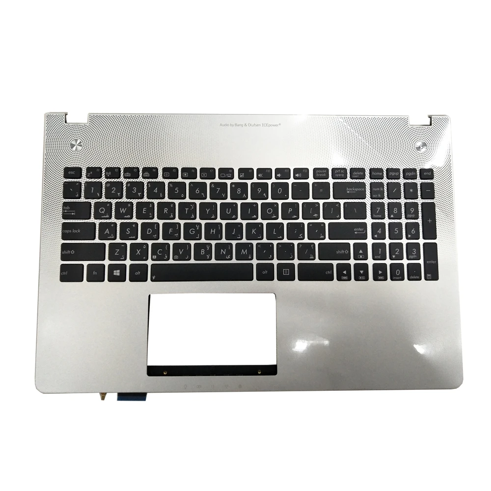 

Laptop Palmrest For ASUS N56VB N56VM Silver Palmrest Cover AR Backlit Keyboard