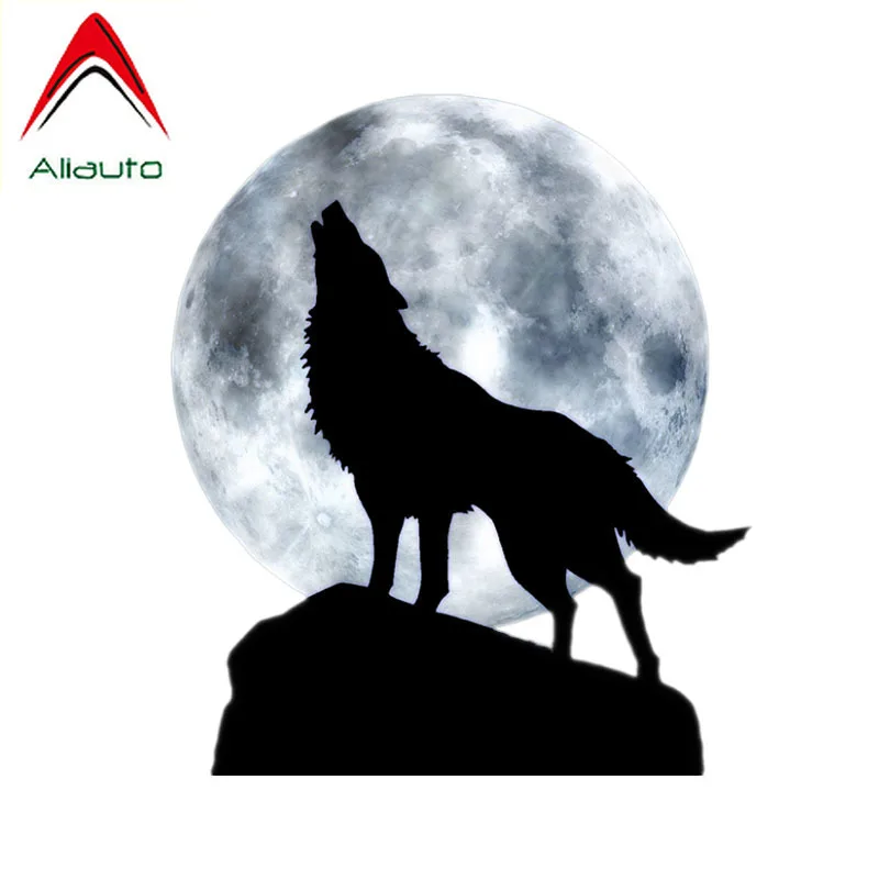 Aliauto индивидуальная наклейка для автомобиля Full Moon Howl Wolf мотоциклетная
