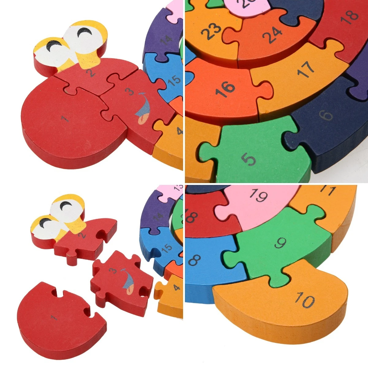 3D Красочные Детские пазлы деревянные игрушки Мультяшные животные буквы цифры