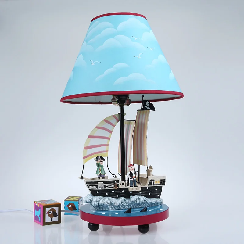 Настольная лампа пиратский корабль прикроватный декоративный светильник для