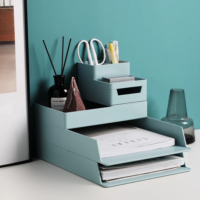 Многослойный Настольный органайзер для бумаг Многофункциональный офис хранения