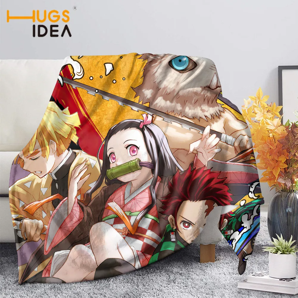 HUGSIDEA мягкие удобные плюшевые одеяла для подростков японское аниме рассекающее