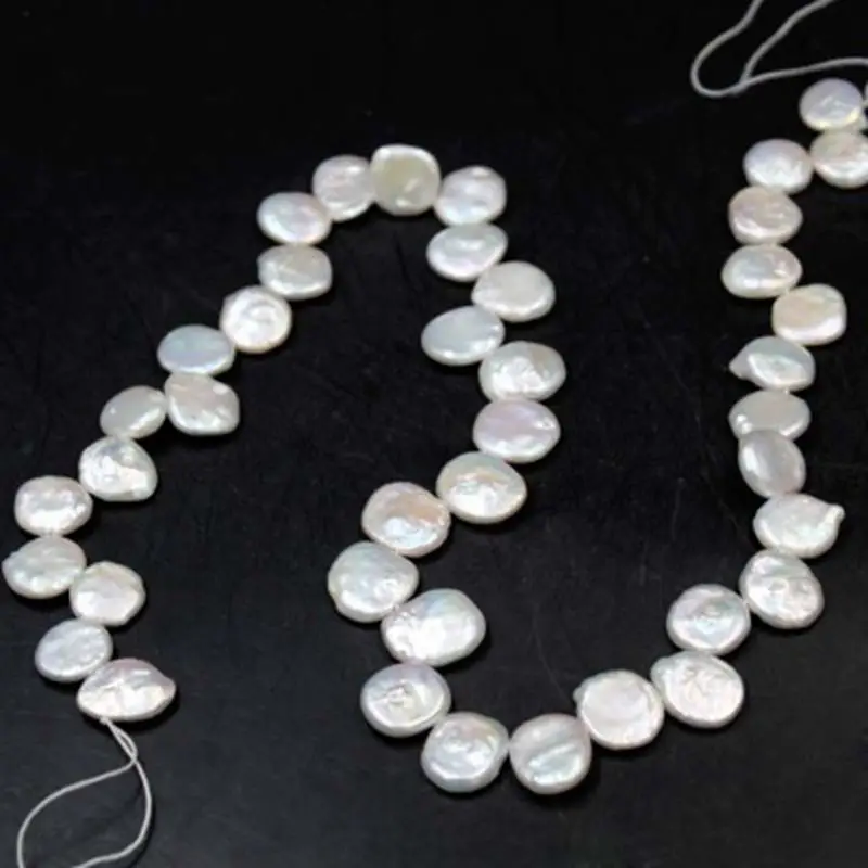 

12MM 10Pcs 100% Natural White Edison Beads Baroque Freshwater Pearl Beads Charms Jewelry Loose Bead