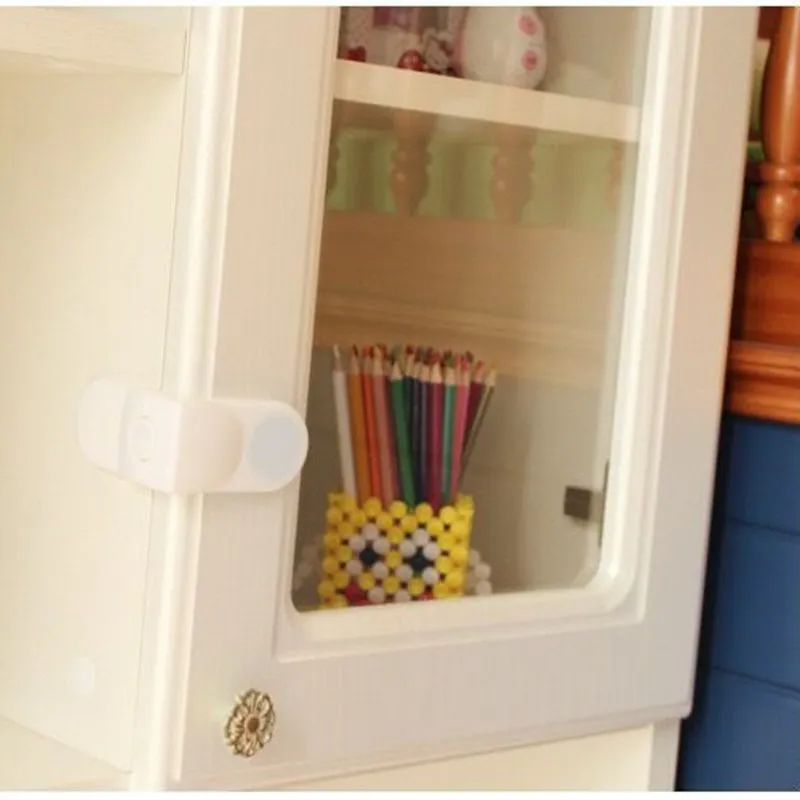 10 шт./лот замок для шкафа безопасности детей ящика двери туалета пластиковый