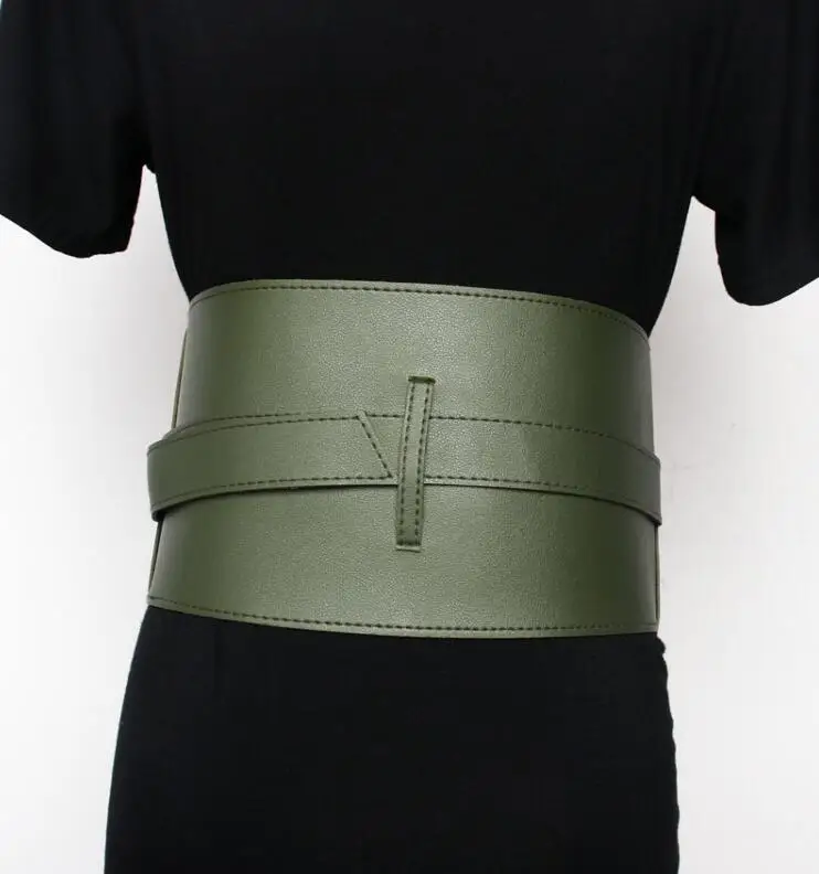 

Women's runway fashion pu leather Cummerbunds female Dress coat Corsets Waistband Belts decoration wide belt R2191