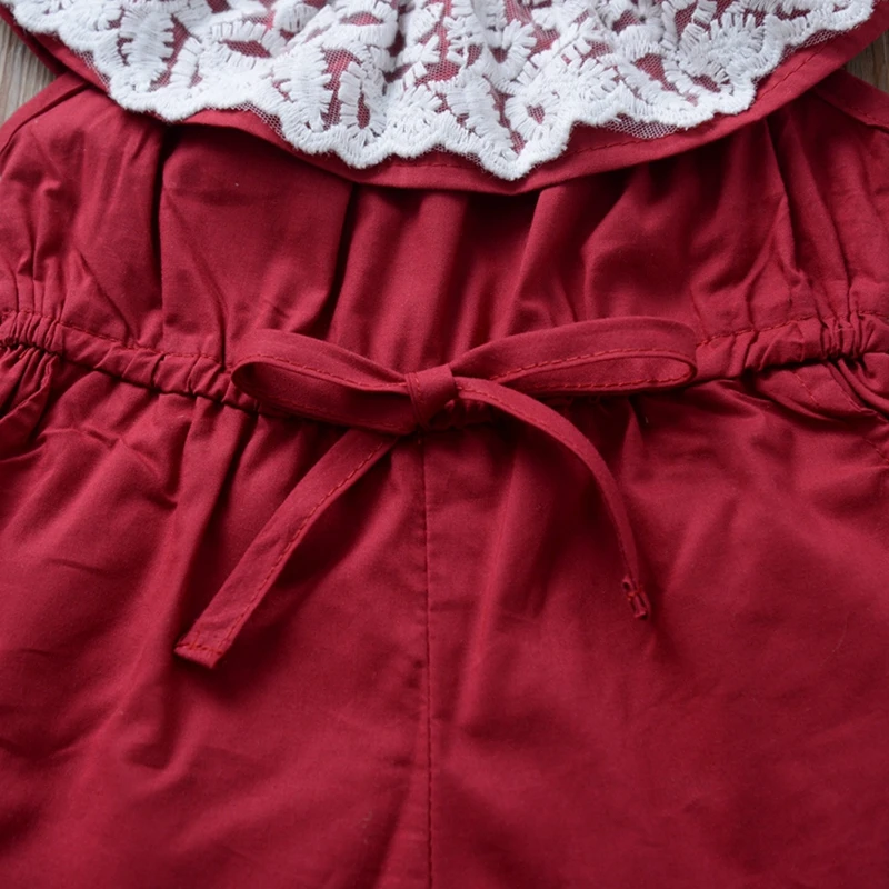 

Newborn Lace Jumpsuit Infant Baby Girls Vest Romper Sleeveless Patchwork Ruffle Solid Jumpsuits Summer Casual Baby Girl Clothes