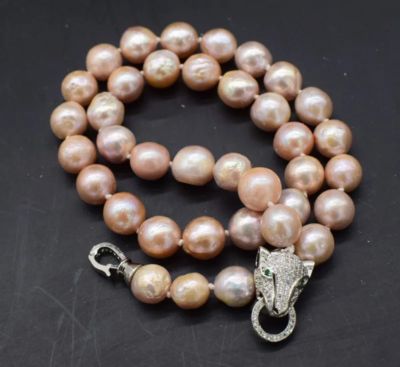 

freshwater pearl pink reborn keshi DROP baroque 9-10MM necklace 18inch nature wholesale FPPJ