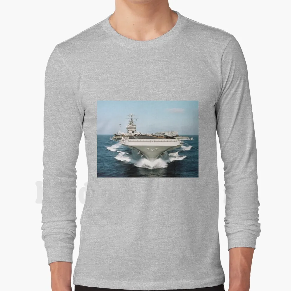Перевозчик военный корабль толстовки Длинные рукава корабли кораблей США военно