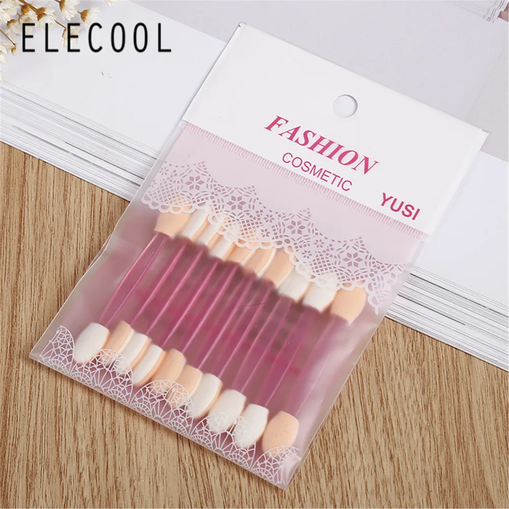 10 шт./компл. двухсторонние кисти для теней век Губка голова тени макияж