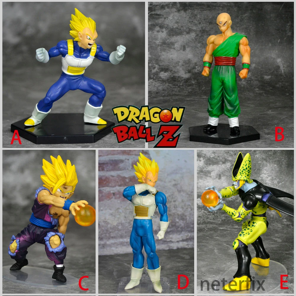 Dragon Ball Z Супер Saiyan ячейка Вегета Сон Гоку ПВХ фигурка Коллекционная модель
