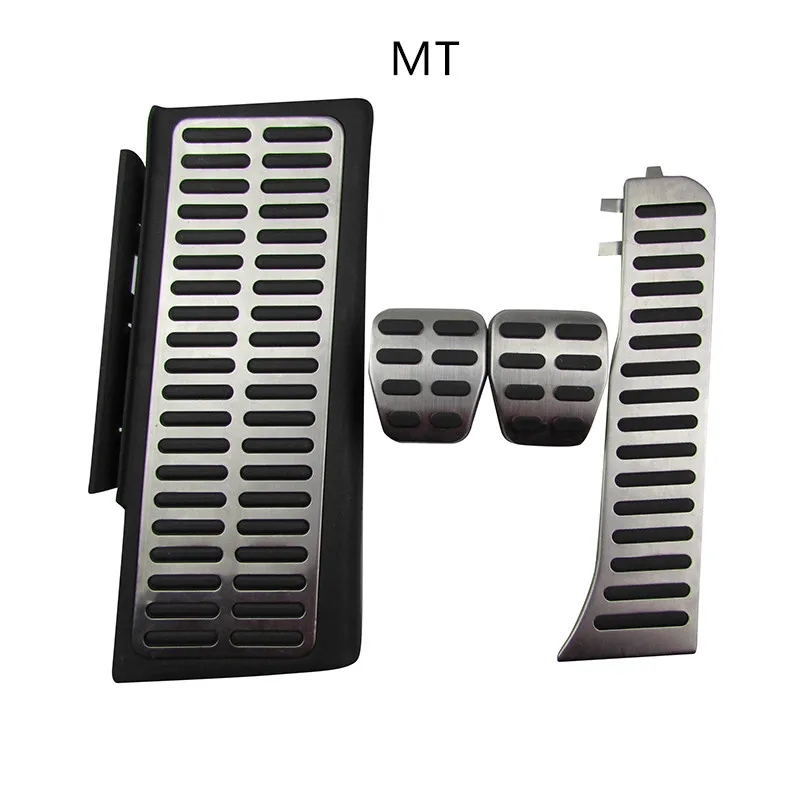

For Audi Q3 AT MT Accelerator Brake Pedal Decoration Decals Stainless steel Rest Pedal Car Interior Accessories