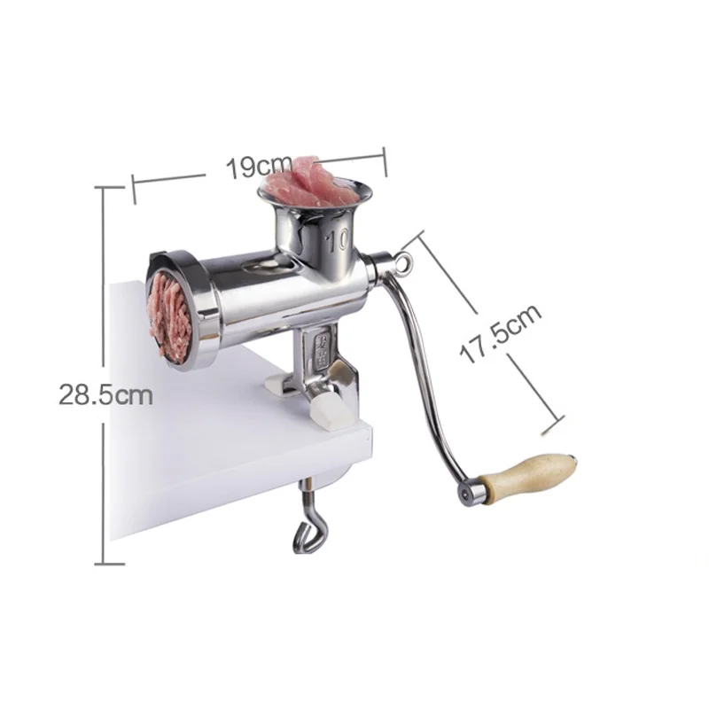 

Manual Meat Grinder Stainless Steel Sausage Filler Pork Beef Meats Mincer Machine Kitchen Tool