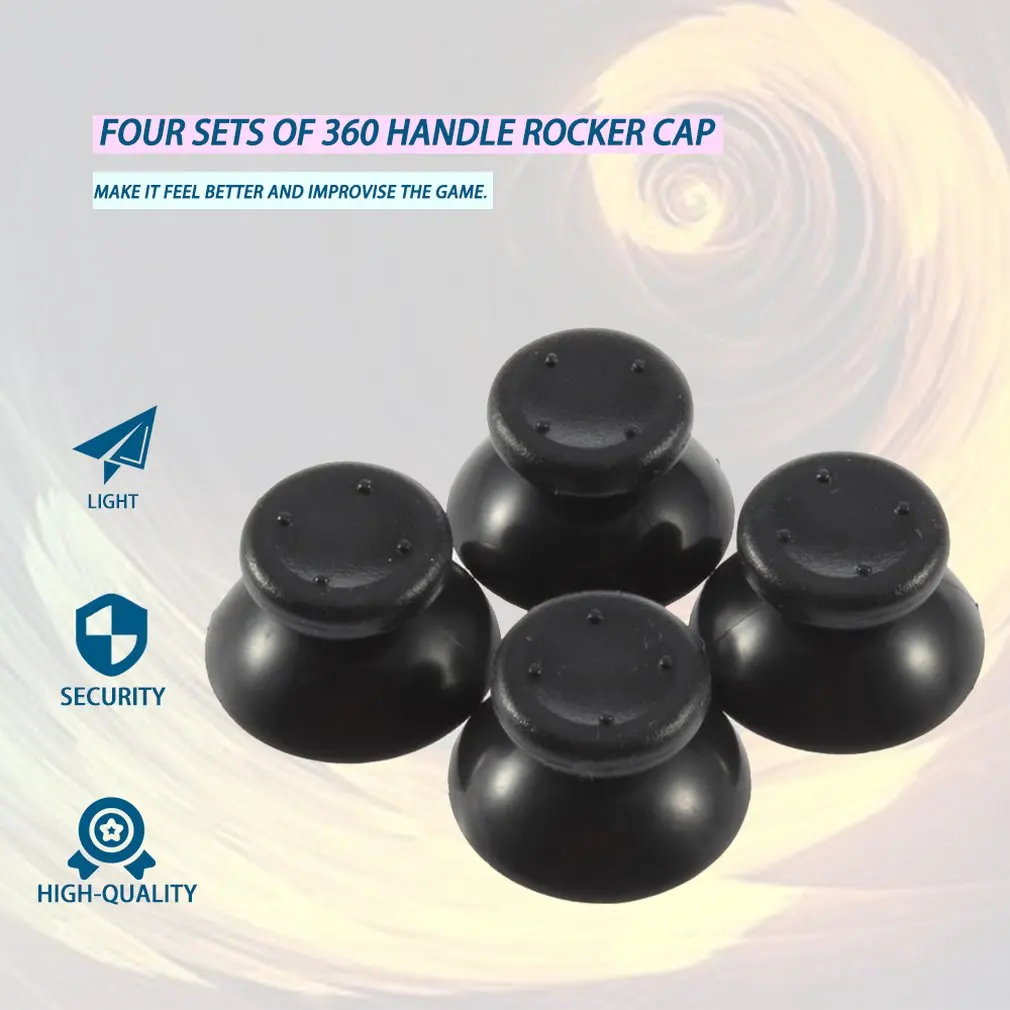 

4 Pcs Thumbsticks Thumb Joystick Stick Cap Mushroom Head Rocker Caps Grip Cover Replacement for Microsoft Xbox 360 Controller