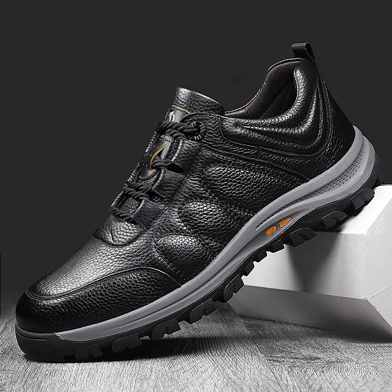 Мужская обувь из натуральной кожи Повседневная Уличная прочные мужские