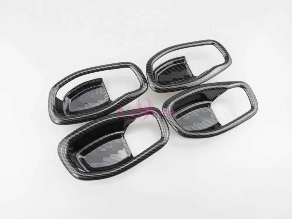 door handle bowls Для Jeep Renegade внутренняя карбоновая лампа для чтения рулевого колеса, ручка переключения передач, хромированная накладка, аксессуары для стайлинга автомобилей - Название цвета: door handle bowls
