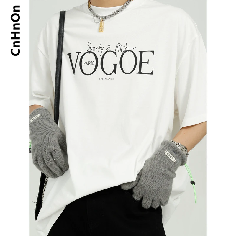 

Summer new product letter printed T-shirt male Korean style trend casual loose handsome short sleeves M1-T-T011