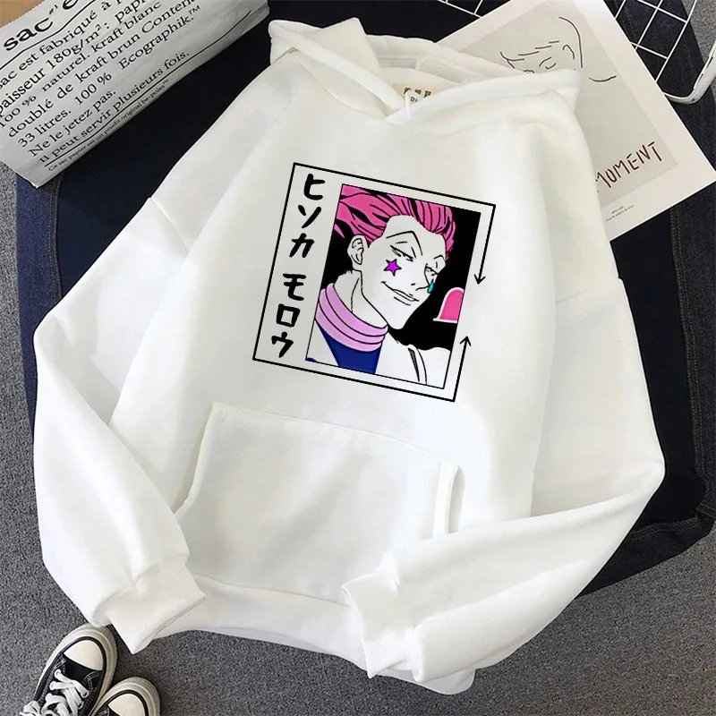 

Cute Mens Hoodies Hunter X Hunter Men Pullovers Hoodies Sweatshirts Killua Zoldyck Hisoka 90s Anime Hoody Streetwear Tops Unisex