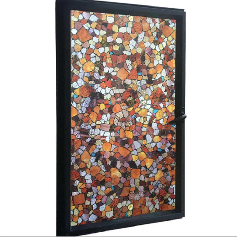 Витражный камень наклейка на окно Электростатическая термостойкая защита